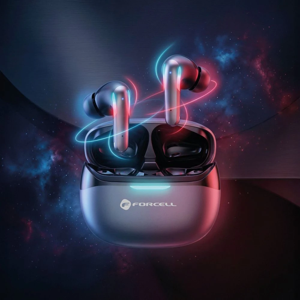 Ausinės Forcell F-Audio Pulse Pro ANC + ENC Belaidės In-Ear TWS Earbuds juodas