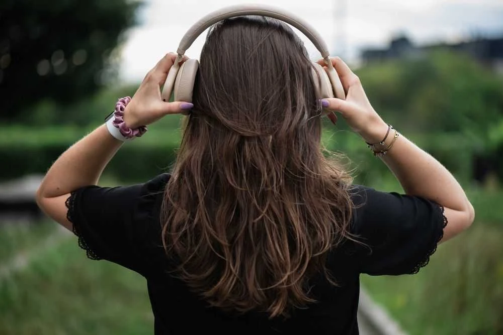 Belaidės ausinės Forcell F-Audio Touch Beat ANC smėlio spalvos