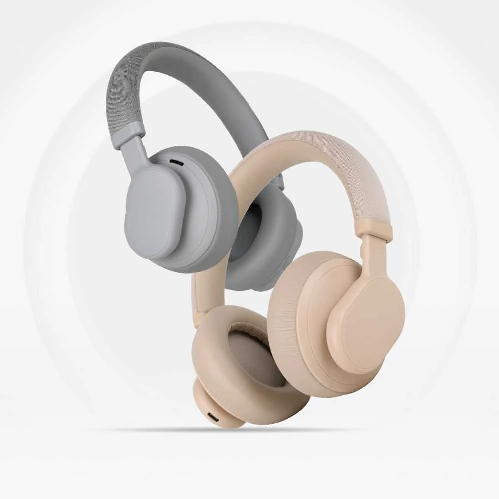 Belaidės ausinės Forcell F-Audio Touch Beat ANC smėlio spalvos