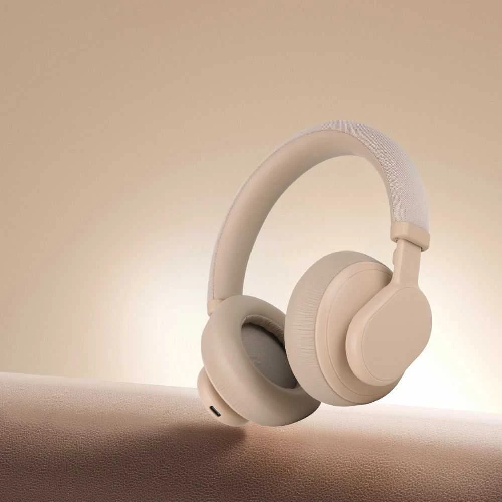 Belaidės ausinės Forcell F-Audio Touch Beat ANC smėlio spalvos