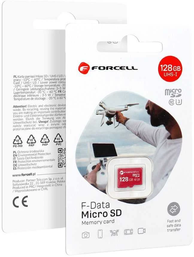 FORCELL F-DATA atminties kortelė 128GB UHS-I U3 10 klasė
