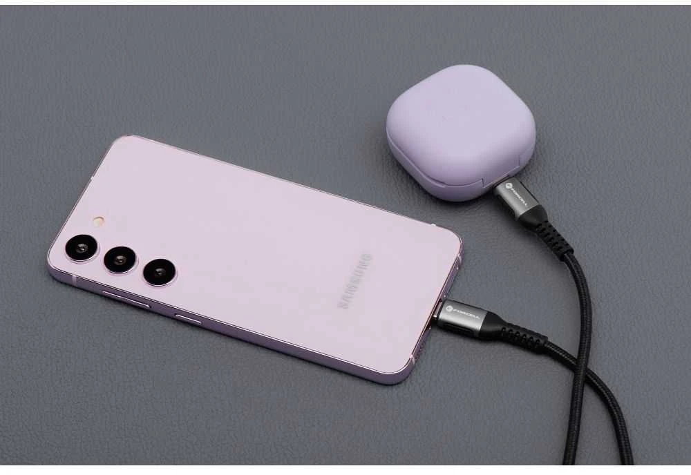 USB A į USB C laidas Forcell F-Energy QC4.0 3A 66W Cafule 2 m C256 juodas