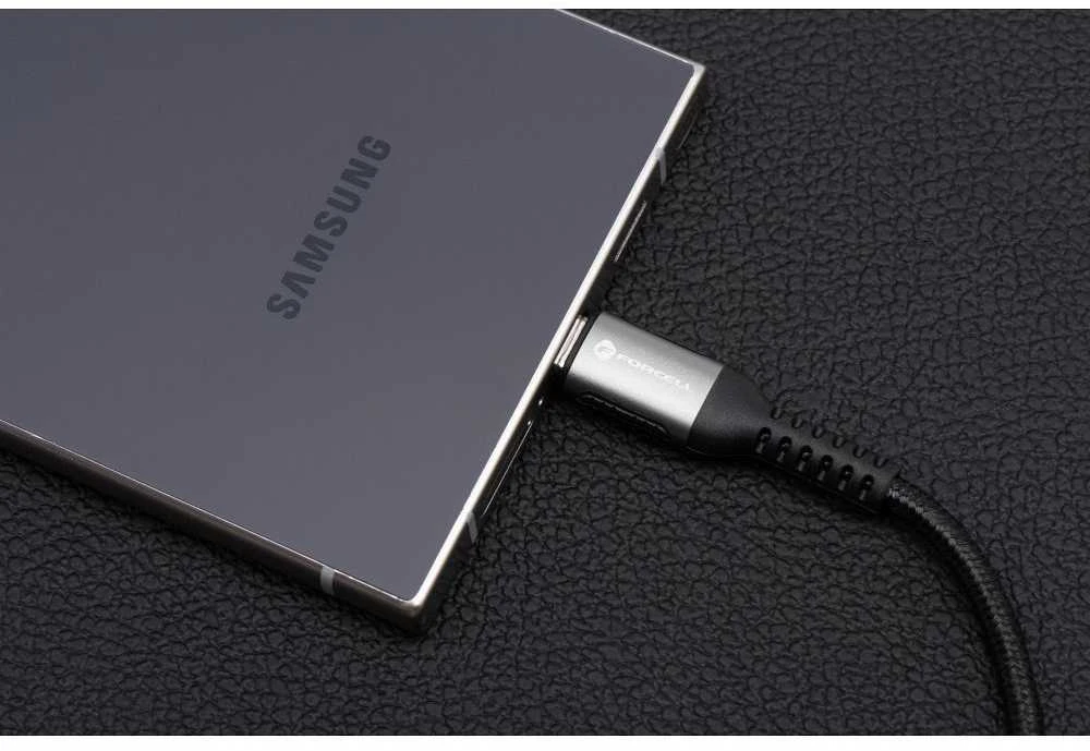 USB A tipo į „Lightning“ tipo laidas „Forcell F-Energy“ 2,4A 12W, Cafule 2 m, C257, juodas
