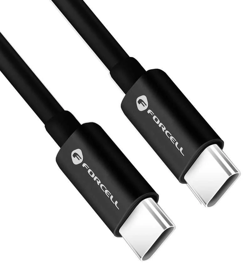 USB C į USB C laidas Forcell F-Energy QC4.0 PD 3A 60W 1,5 m C338 juodas