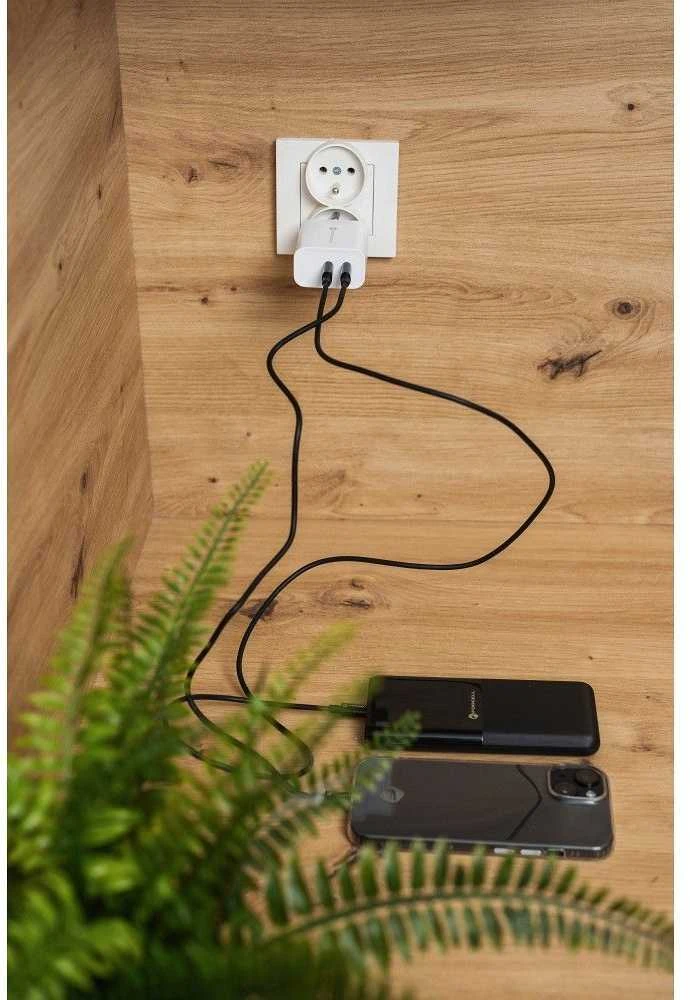 USB C į USB C laidas Forcell F-Energy QC4.0 PD 3A 60W 0,5 m C338 juodas