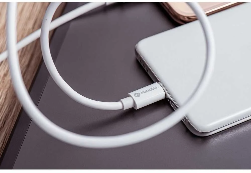 USB C į USB C laidas Forcell F-Energy QC4.0 PD 5A 100W 1 m C339 baltas