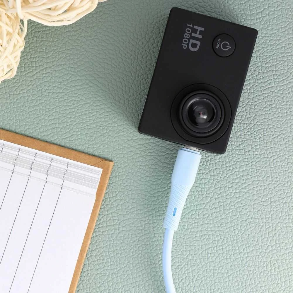 USB A į Micro USB laidas Forcell F-Energy QC3.0 2,4A 18W silikoninis 1 m C341 mėlynas