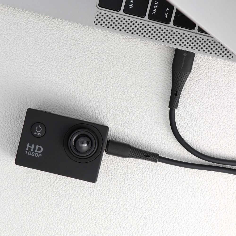 USB A į Micro USB laidas Forcell F-Energy QC3.0 2,4A 18W silikoninis 1 m C341 juodas