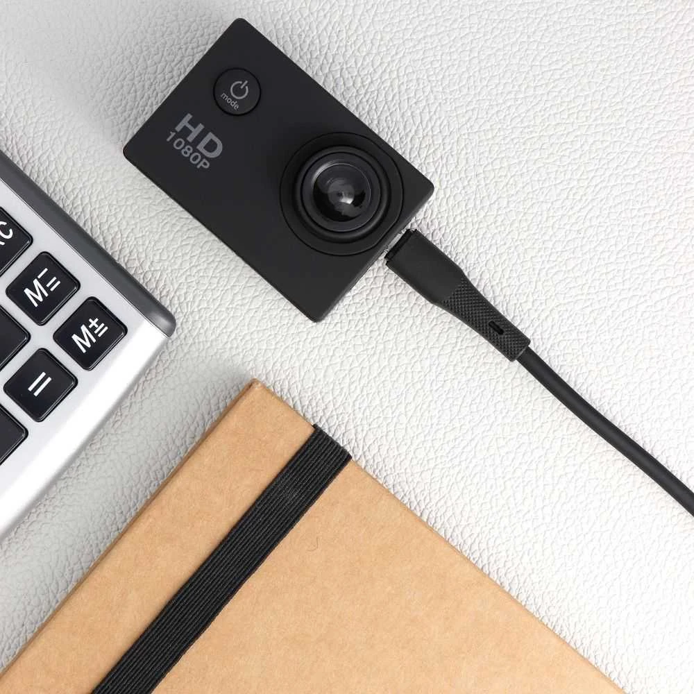 USB A į Micro USB laidas Forcell F-Energy QC3.0 2,4A 18W silikoninis 1 m C341 juodas