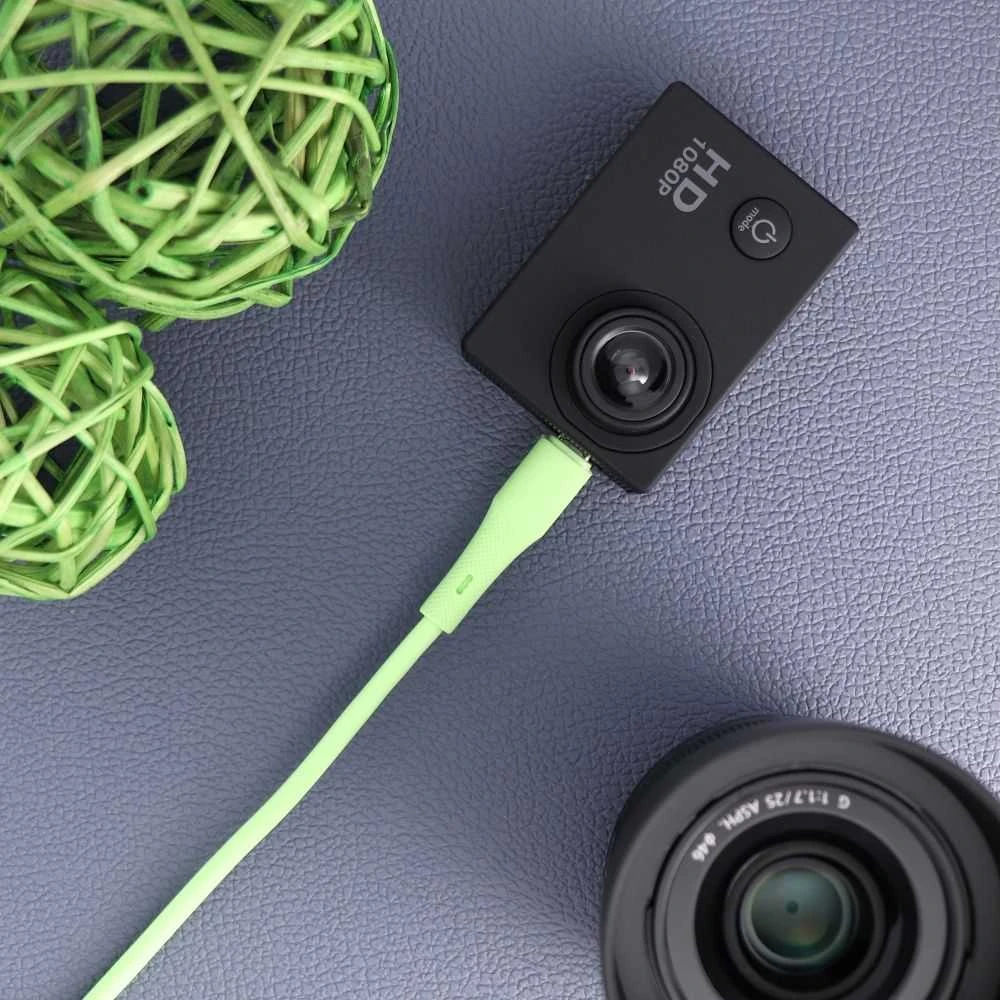 USB A į Micro USB laidas Forcell F-Energy QC3.0 2,4A 18W silikoninis 1 m C341 žalias