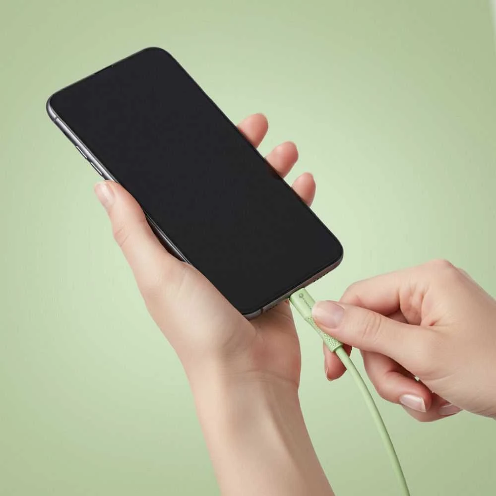 USB C į Lightning kabelis Forcell F-Energy PD 3A 27W Silicone 1 m C346 žalias
