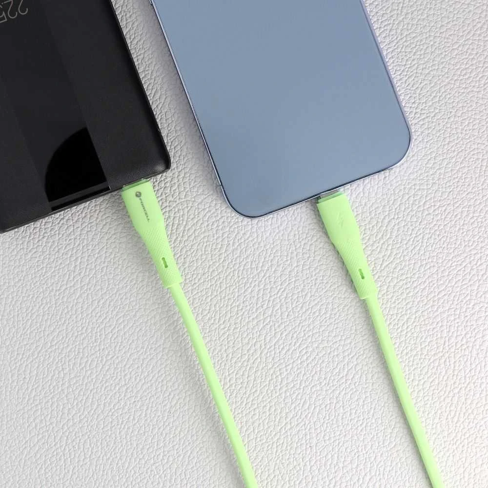 USB C į Lightning kabelis Forcell F-Energy PD 3A 27W Silicone 1 m C346 žalias