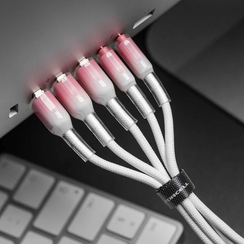 USB C - Lightning kabelis Forcell F-Energy PD 3A 27W gradientas 1 m C356 baltas
