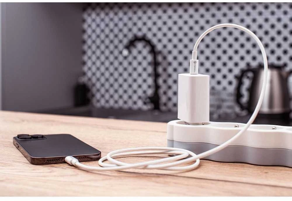 USB C - Lightning kabelis Forcell F-Energy MFi PD 3A 30W 1 m C901 baltas