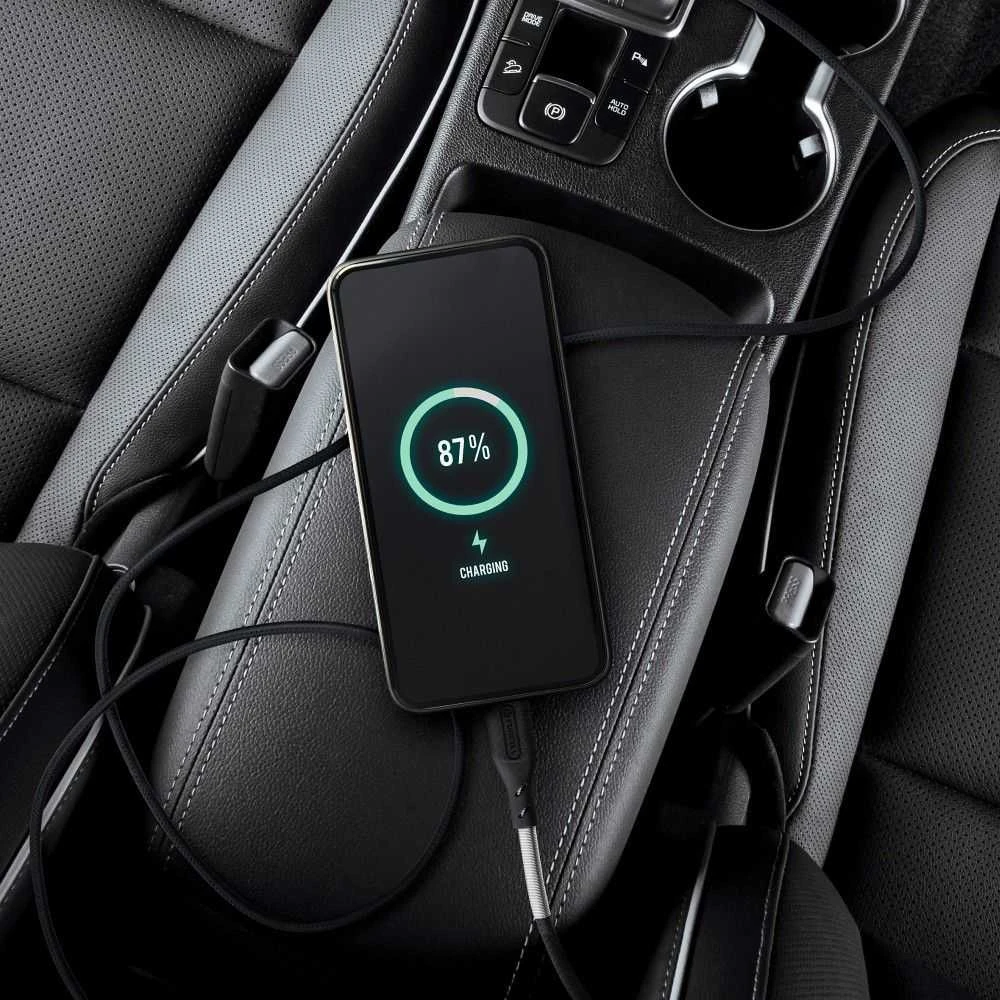 USB A į USB C laidas Forcell F-Energy QC4.0 5A 60W Carbon 1 m CB-02A juodas