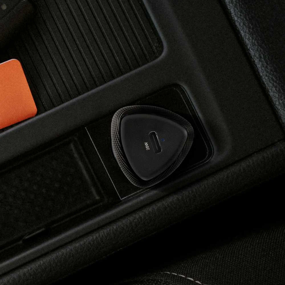 Automobilinis įkroviklis Forcell F-Energy Carbon USB C QC3.0 PD 3A 20W + laidas USB C į USB C CC50-1C juodas