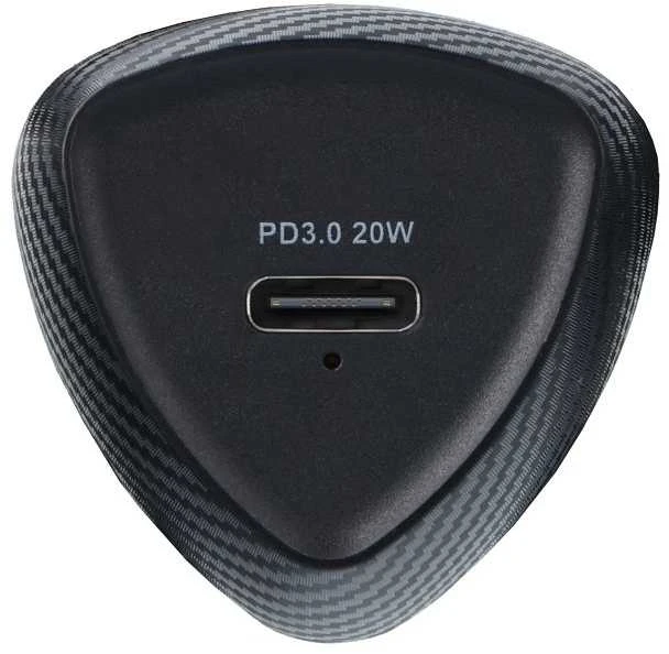 Automobilinis įkroviklis Forcell F-Energy Carbon USB C QC3.0 PD 3A 20W + laidas USB C į USB C CC50-1C juodas