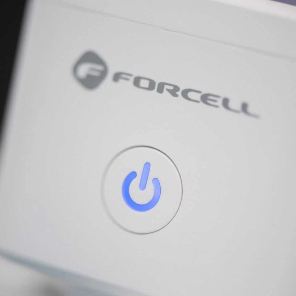 FORCELL F-ENERGY EU02 išmanusis kištukas 230V su WiFi, programuotoju ir Tuya/Amazon Alexa palaikymu - baltas
