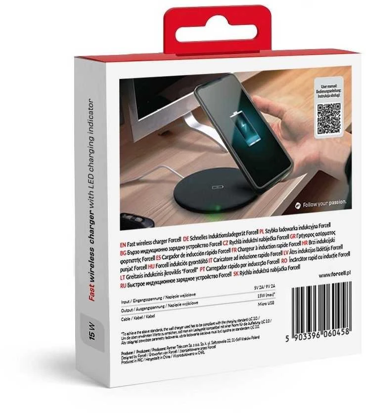 Belaidis įkroviklis Forcell (Quick Charge 15W)