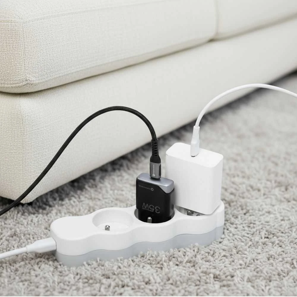 Telefono įkroviklis Forcell F-Energy Ultra Slim GaN III USB C PD QC4.0 3A 35W B135101-E juodas