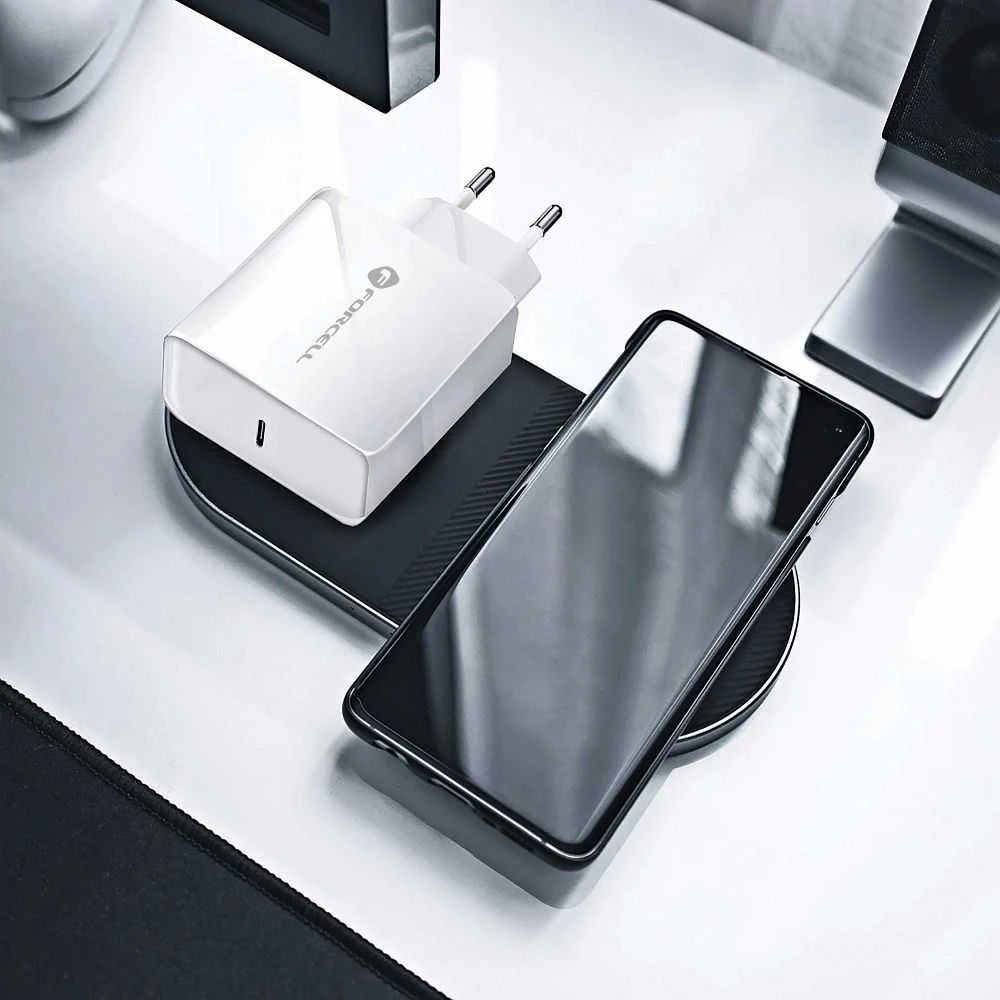 Įkroviklis Forcell (1xUSB-C 3A 45W) baltas