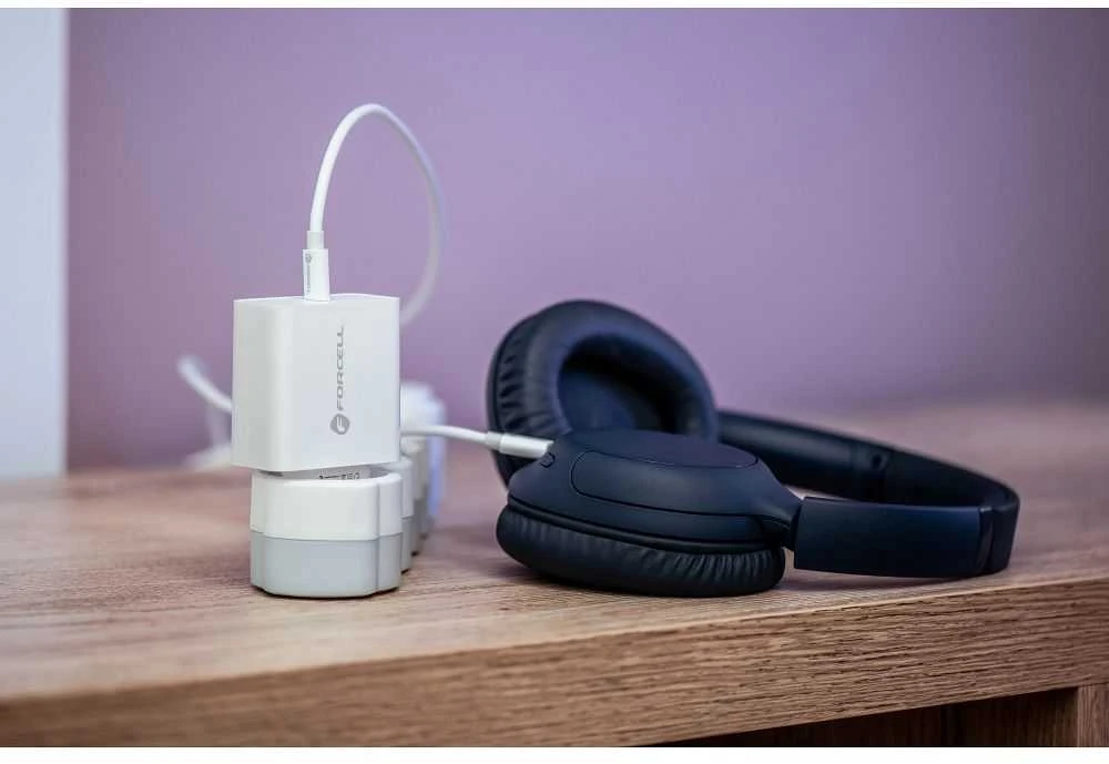 Įkroviklis Forcell (1xUSB-C 3A 45W) baltas