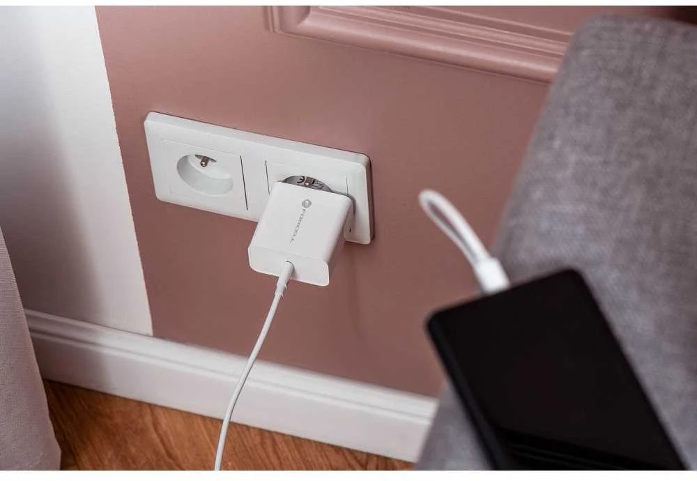 Įkroviklis Forcell (1xUSB-C 3A 45W) baltas