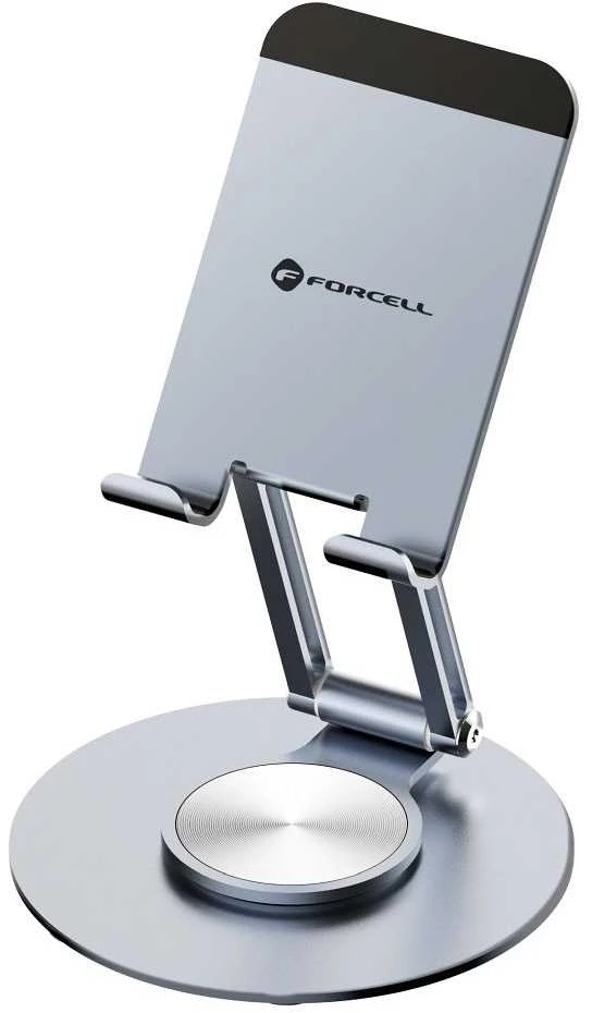 Desk holder for phone / tablet foldable Forcell F-Grip Fold Stand 3 360 pilka