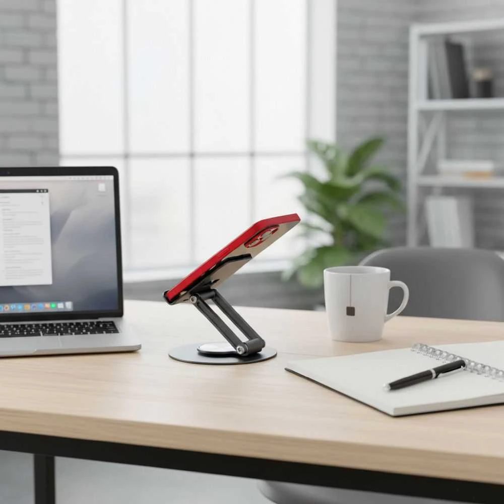 Desk holder for phone / tablet foldable Forcell F-Grip Fold Stand 3 360 pilka