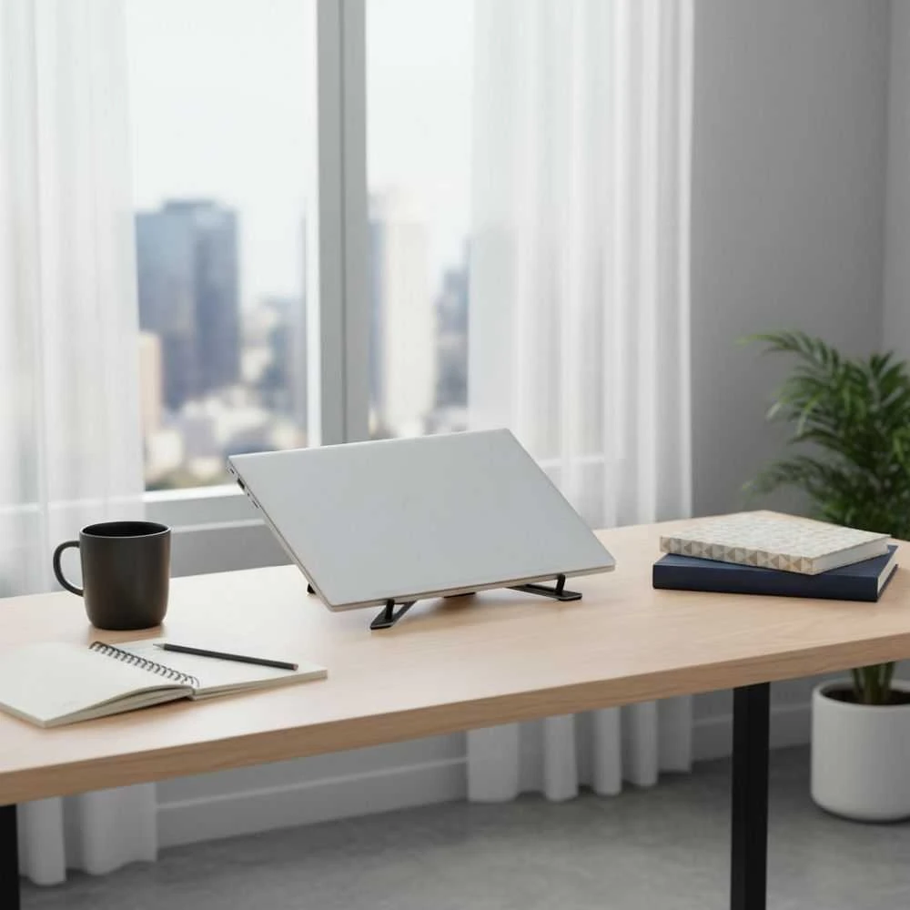 Desk holder for laptop / tablet foldable Forcell F-Grip Fold Stand X Pro pilka