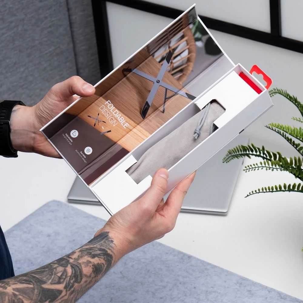 Desk holder for laptop / tablet foldable Forcell F-Grip Fold Stand X Pro pilka