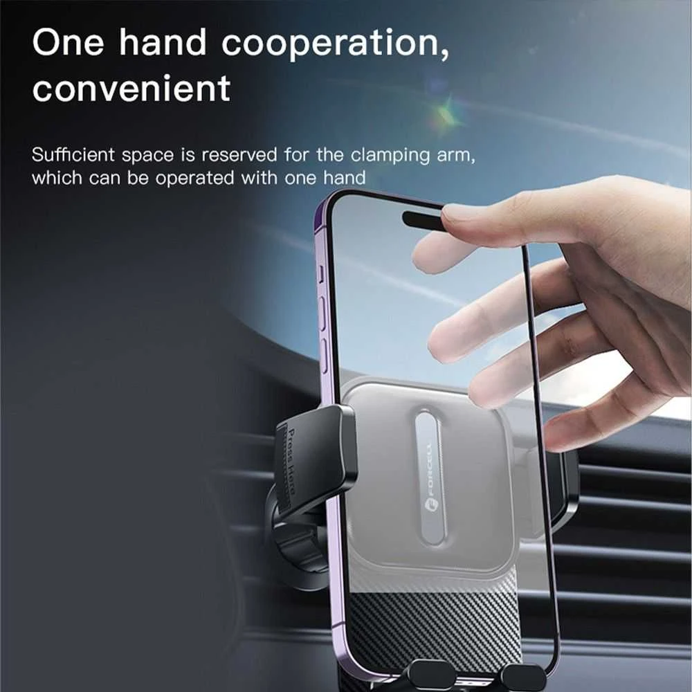 Automobilinis telefono laikiklis Forcell F-Grip Guardian AV oro išleidimo angos juodas