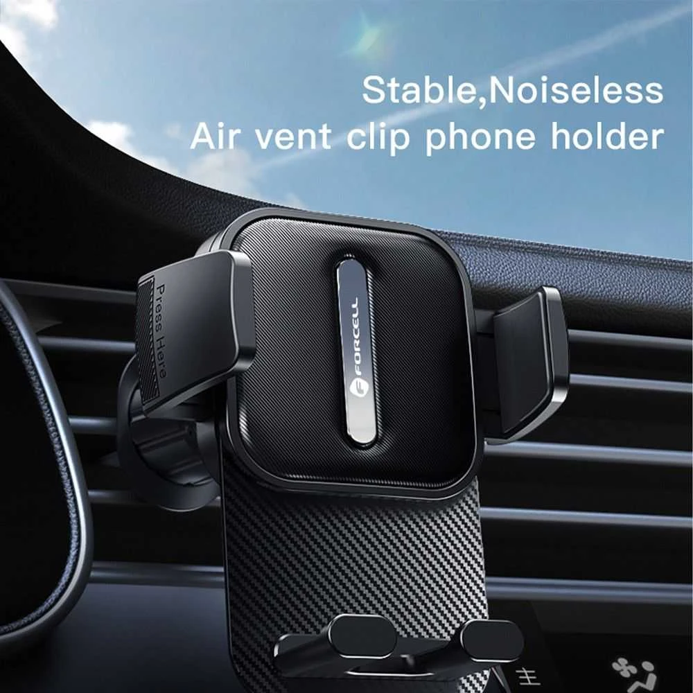 Automobilinis telefono laikiklis Forcell F-Grip Guardian AV oro išleidimo angos juodas