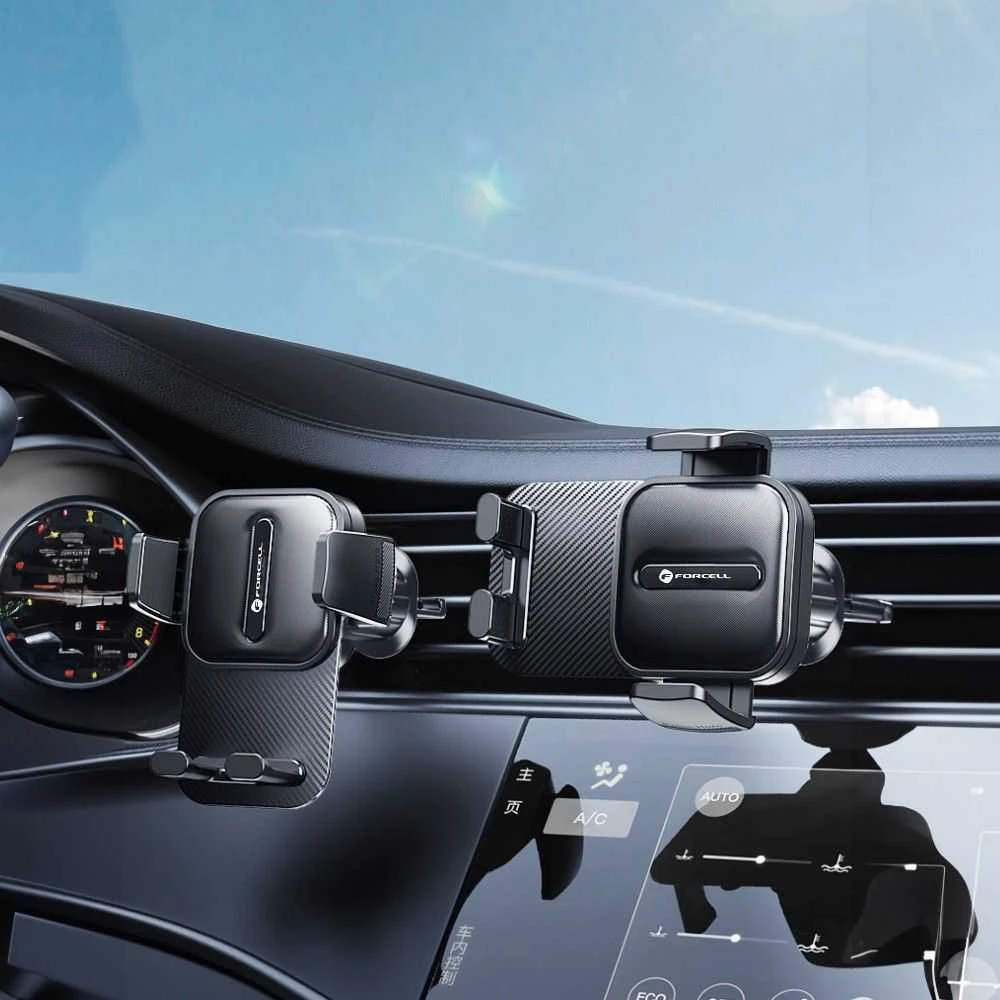 Automobilinis telefono laikiklis Forcell F-Grip Guardian AV oro išleidimo angos juodas