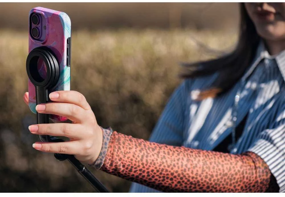 FORCELL F-GRIP MagSelfie S100M asmenukių lazda su bevieliu nuotolinio valdymo pulteliu juodas
