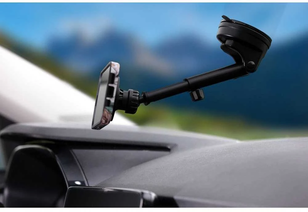 Magnetinis automobilio telefono laikiklis, suderinamas su „Magsafe Forcell F-Grip PrecisionX“ priekiniu stiklu / prietaisų skydeliu / ventiliacijos angomis (juodas)