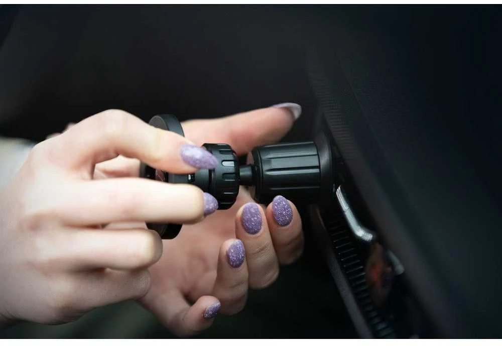 Magnetinis automobilio telefono laikiklis, suderinamas su „Magsafe Forcell F-Grip PrecisionX“ priekiniu stiklu / prietaisų skydeliu / ventiliacijos angomis (juodas)