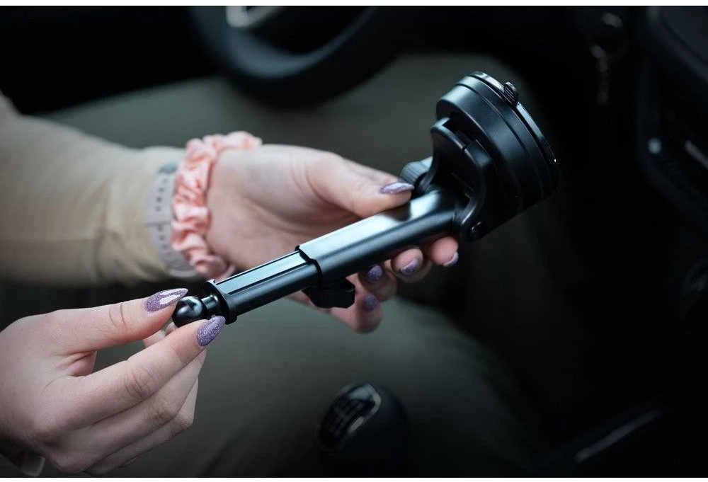 Magnetinis automobilio telefono laikiklis, suderinamas su „Magsafe Forcell F-Grip PrecisionX“ priekiniu stiklu / prietaisų skydeliu / ventiliacijos angomis (juodas)