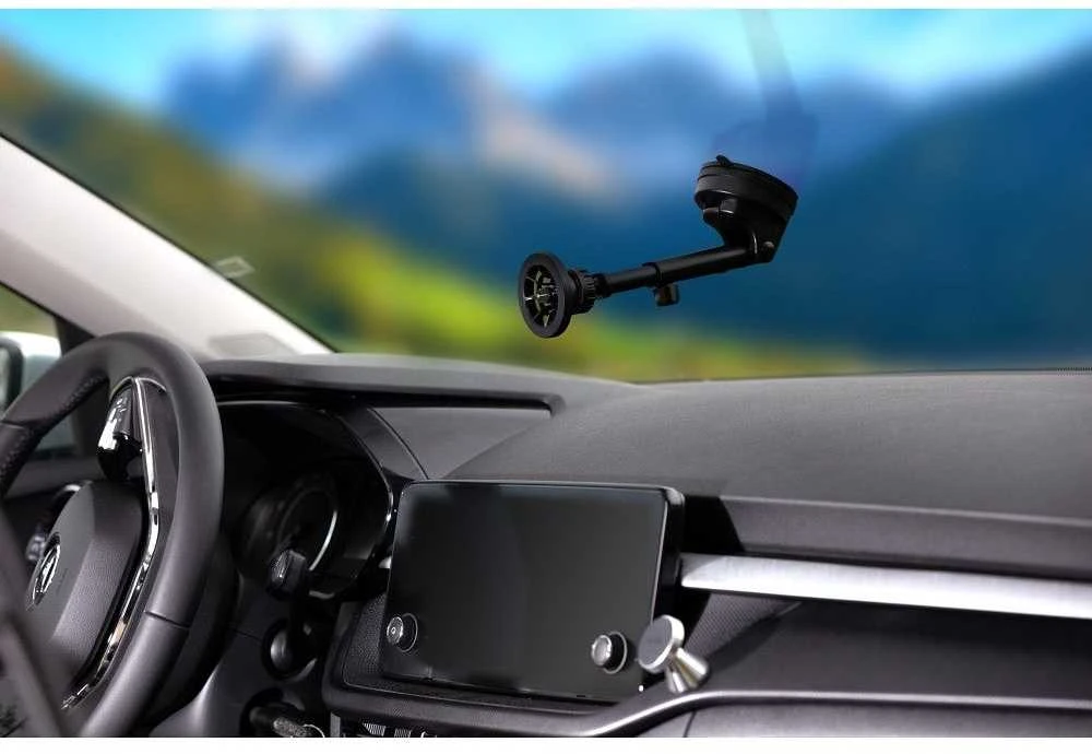 Magnetinis automobilio telefono laikiklis, suderinamas su „Magsafe Forcell F-Grip PrecisionX“ priekiniu stiklu / prietaisų skydeliu / ventiliacijos angomis (juodas)