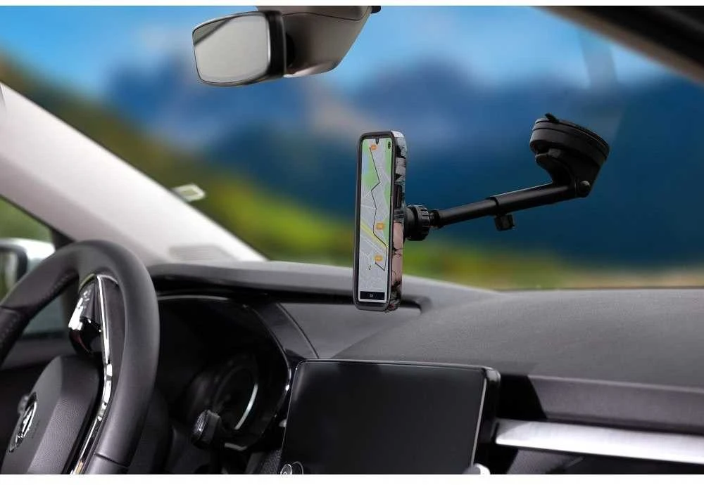 Magnetinis automobilio telefono laikiklis, suderinamas su „Magsafe Forcell F-Grip PrecisionX“ priekiniu stiklu / prietaisų skydeliu / ventiliacijos angomis (juodas)