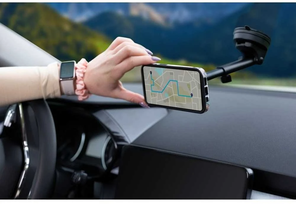 Magnetinis automobilio telefono laikiklis, suderinamas su „Magsafe Forcell F-Grip PrecisionX“ priekiniu stiklu / prietaisų skydeliu / ventiliacijos angomis (juodas)