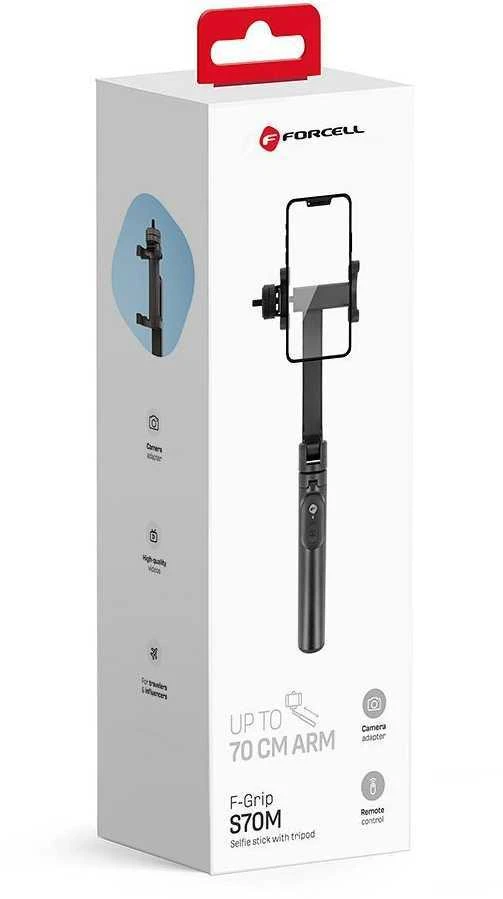 Asmenukių lazda + trikojis Forcell F-GRIP (S70M) (Bluetooth) juoda