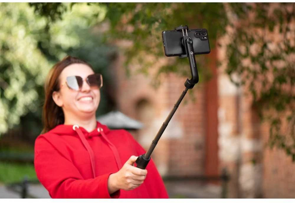 Asmenukių lazda + trikojis Forcell F-GRIP (S70M) (Bluetooth) juoda