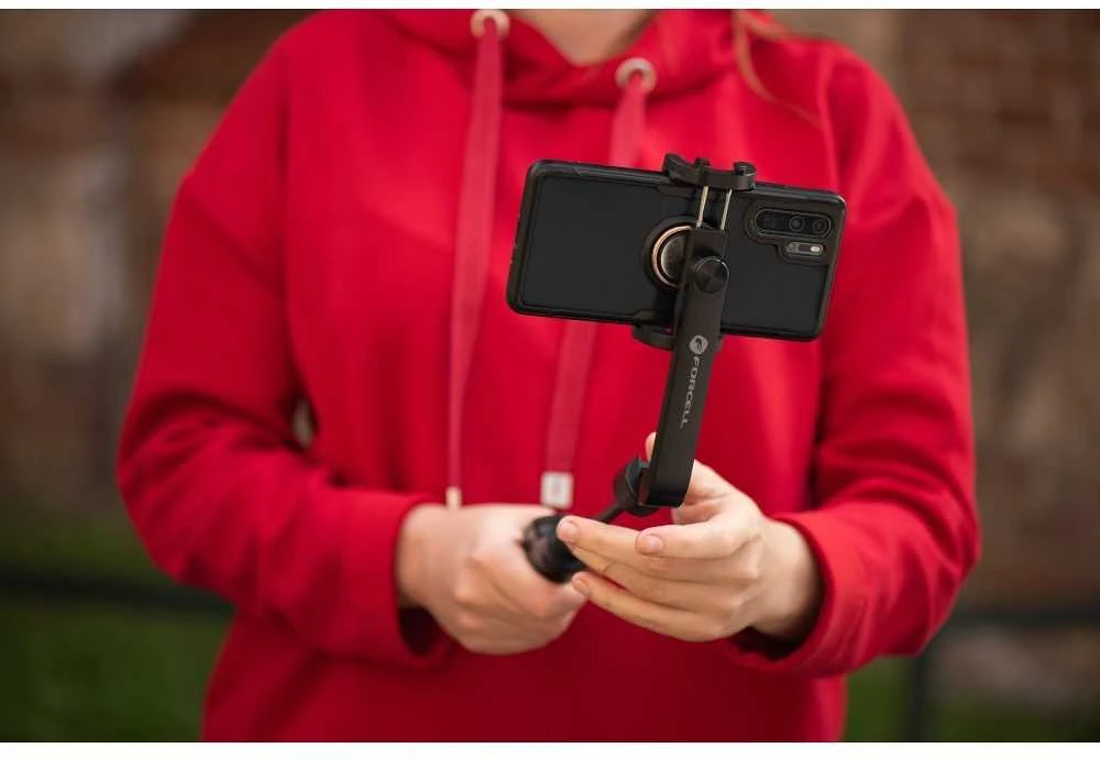Asmenukių lazda + trikojis Forcell F-GRIP (S70M) (Bluetooth) juoda