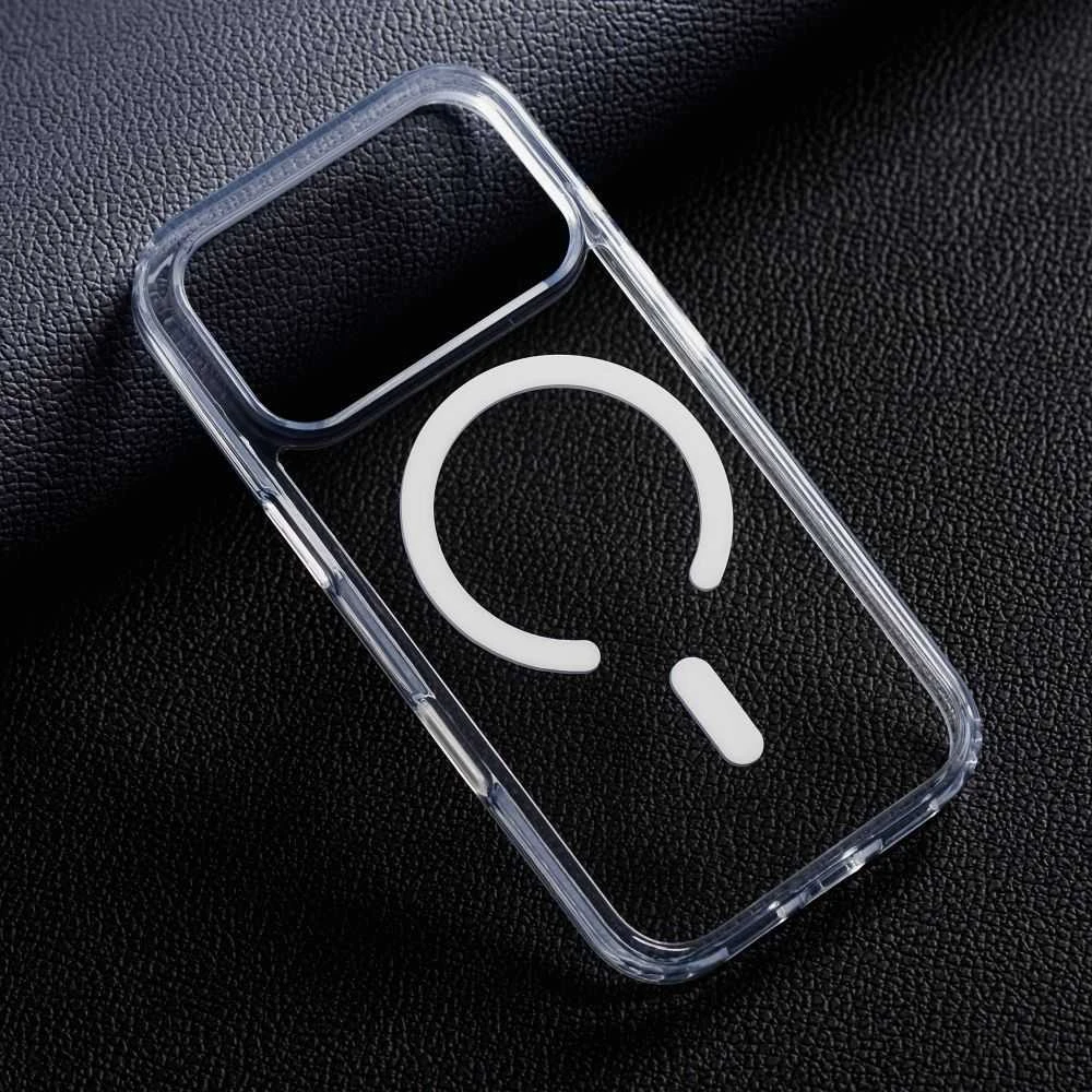 „iPhone 17 AIR“ dėklas „Forcell F-Protect Clear Hybrid Premium“, suderinamas su „Magsafe“ permatomas