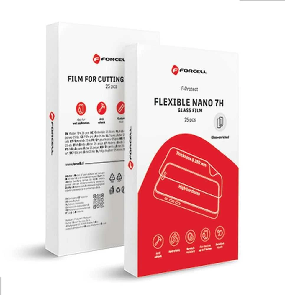 Hybrid nano glass filmas for cutting machine Forcell F-Protect Flexible NANO 7H 196 x 125 mm 25 pcs