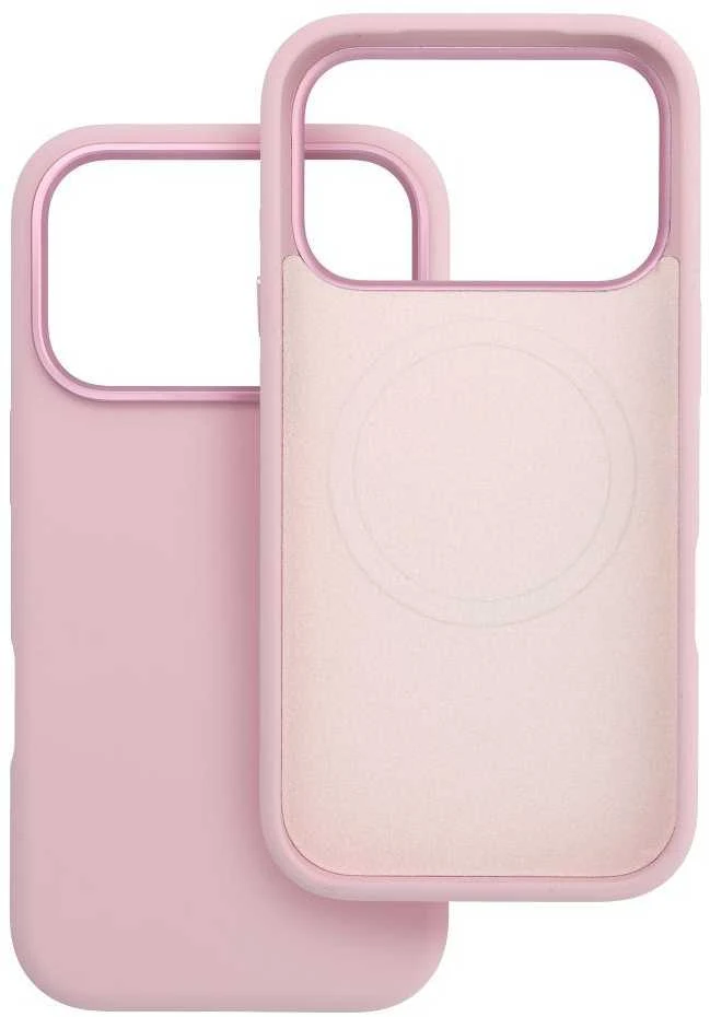 „iPhone 15 PRO MAX“ dėklas „Forcell F-Protect Frame Premium“, suderinamas su „Magsafe“, rožinis