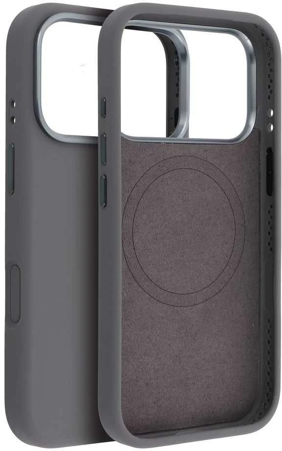 „iPhone 15 PRO MAX“ dėklas „Forcell F-Protect Frame Premium“, suderinamas su „Magsafe“ pilka spalva