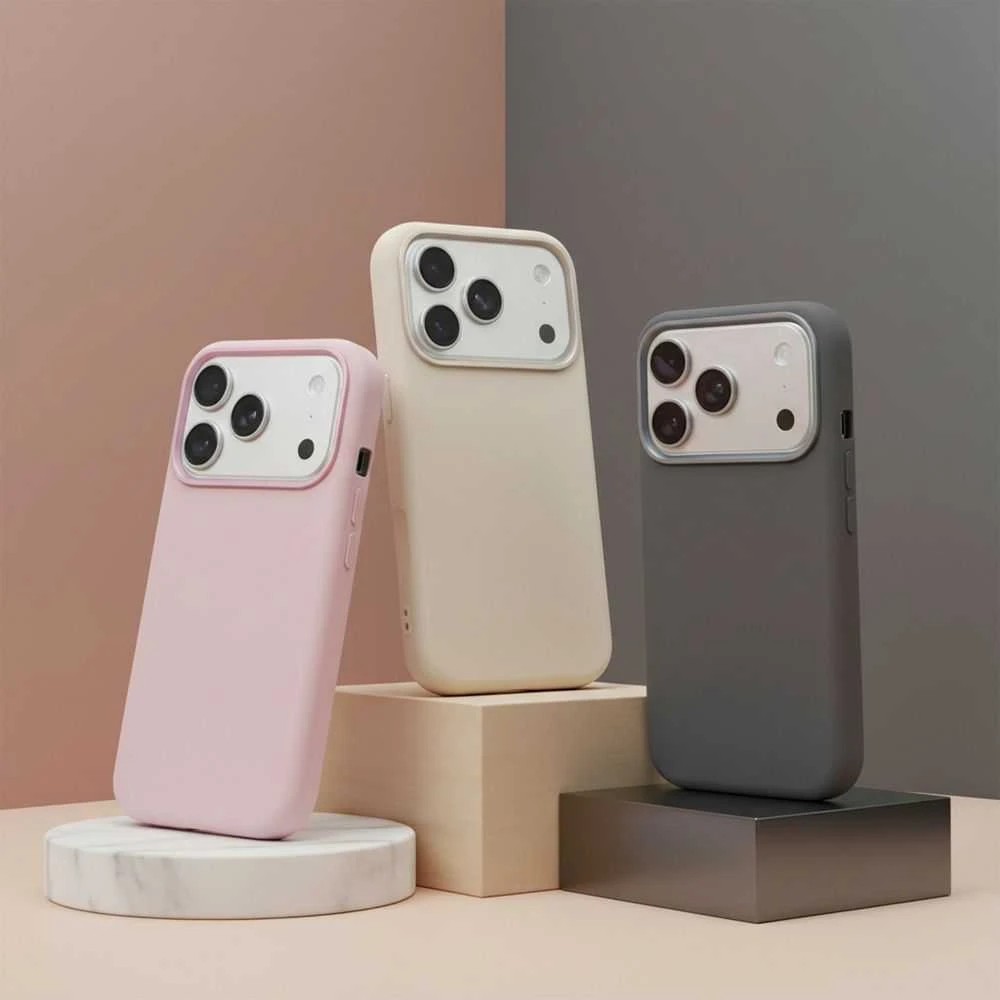 „iPhone 16 PRO Forcell F-Protect Frame Premium“ dėklas, suderinamas su „Magsafe“, rožinis