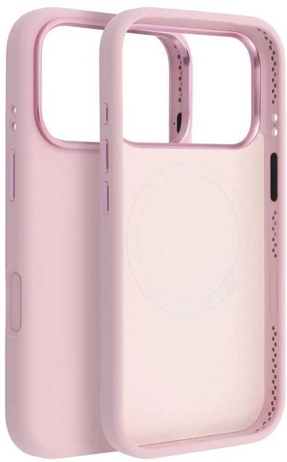 „iPhone 16 PRO Forcell F-Protect Frame Premium“ dėklas, suderinamas su „Magsafe“, rožinis